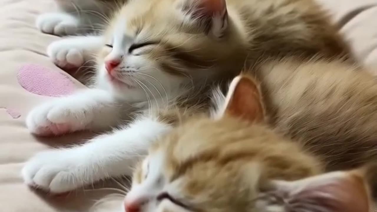 Adorable Kittens Dreaming & Purring in Their Sleep