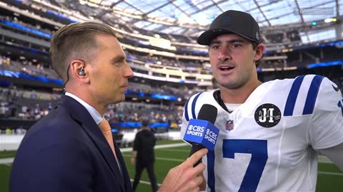 October 19, 2025 - Indianapolis Colts QB Daniel Jones After Win Over Chargers