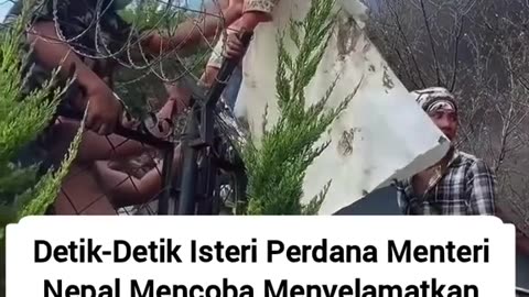 Istri Perdana Menteri Nepal Sebelum Tew4s Terbakar dirumahnya #nepal #demonstran #nepalitiktok