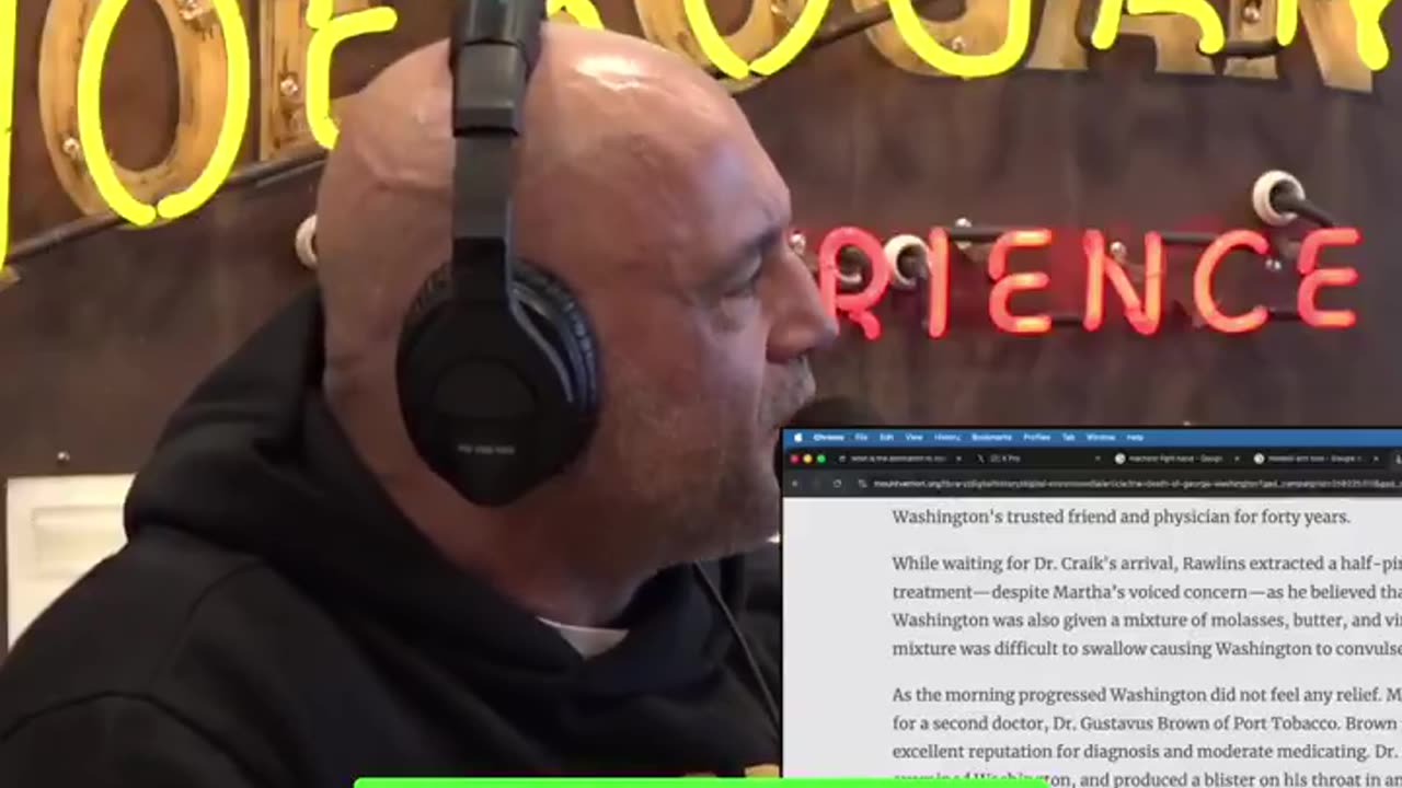 Joe Rogan is shocked after learning how George Washington died: "Oh God."