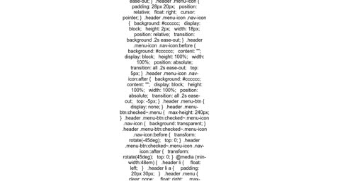 I have a working CSS only navbar with hamburger menu but all other HTML content displays inline and