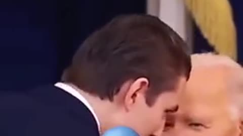 Barron Trump to Joe Biden - its on - Melania (Mom)- Be nice - Baron Stares