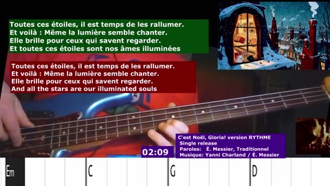 (Engl. transl.) 2 singles _ Éric Messier "C'EST NOËL GLORIA!" _ Chords real-time onscreen