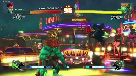 Streetfighter IV (PC) - C. Viper vs Blanka (Hardest)