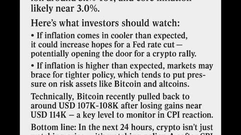 Markets Eye U.S. Inflation Data – What It Means for Crypto 💥