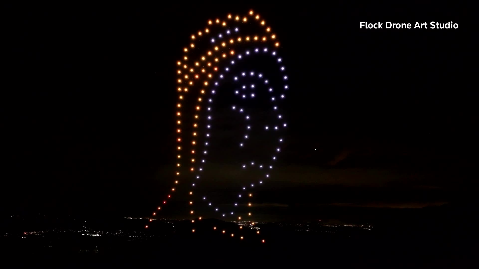 Drones light up Barcelona sky in tribute to Pope Francis