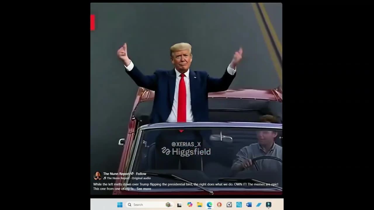 TRUMP FLIPS THE BIRD!