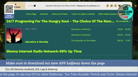 Shema Internet Radio Live Daily Stream