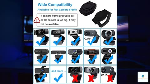 JCWINY Webcam Cover, 2 Pack Desktop Computer External Webcam Lens Covers Shutter Cap Hood,