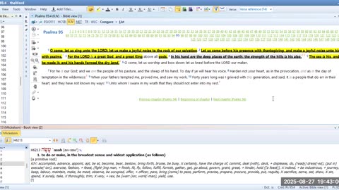 Bible Study Psalms 95