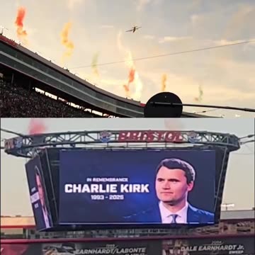 Nascar celebrates Charlie Kirk with epic flyover