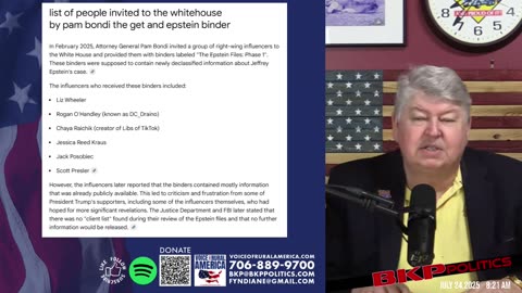 Epstein Binder Blunder: Did Pam Bondi Dupe MAGA Influencers – to Shield the Deep State?