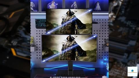 Dual Monitor Stand - Vertical Stack Screen Free-Standing Monitor Riser Fits Two 13 to 34 I