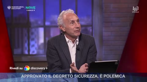 Marco Travaglio in tv ride del decreto sicurezza del governo di Lady Aspen Merdoni detta Giorgia ecco cosa pensa Marco Travaglio del decreto sicurezza