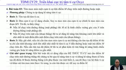 "TDM12Y29. Cực trị tâm tỉ cự "