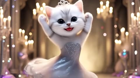 A cat dancing