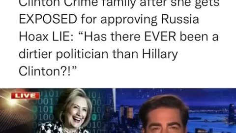 Jesse Waters just ended the Hillary Clinton crime family