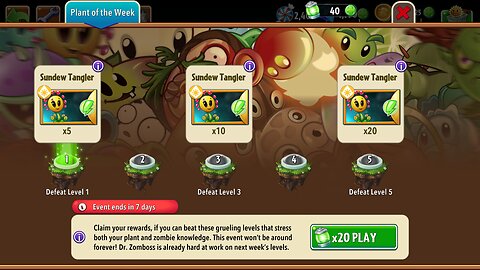 Plants vs Zombies 2 - Plant of the Week - Sundew Tangler - July 2025