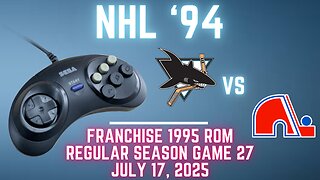 NHL '94 Franchise League (1995) - Sharks (Len) at Nordiques (MykKendogi {Genesis} Game 27
