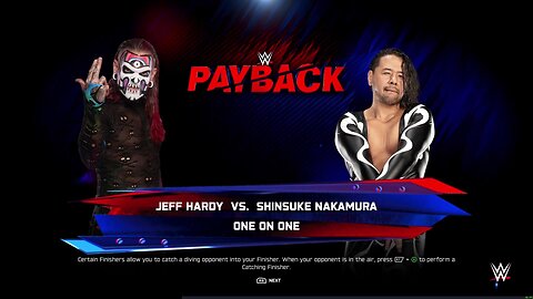WWE 2k25 Jeff Hardy vs Shinsuke Nakamura
