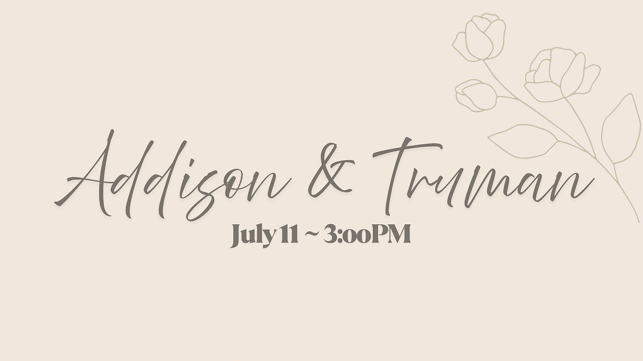 The Wedding of Addison Stensaas & Truman Sink
