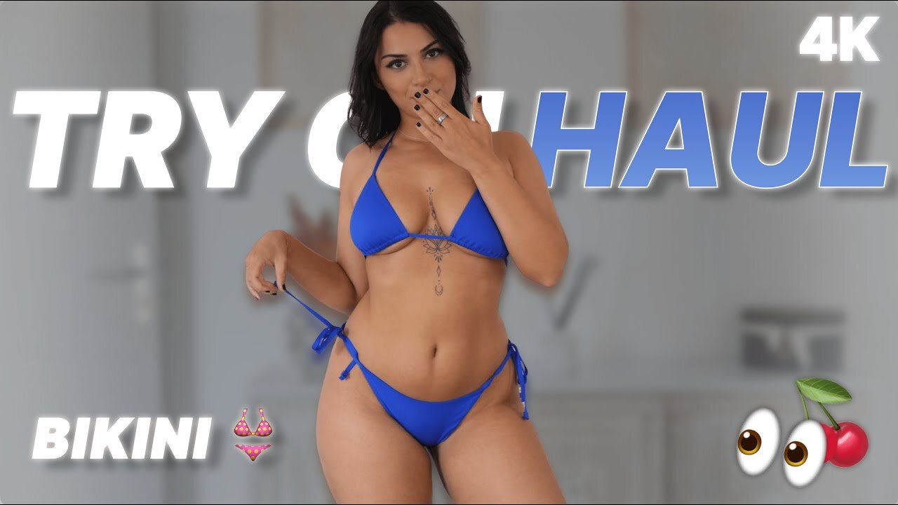 [4K] TRY ON HAUL - Maillot de Bain Bleu ( on voit mes tétons 💦 )