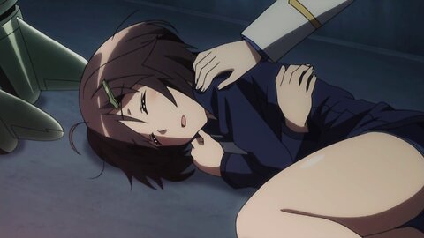 Brave Witches - Georgette, Hikari, and Sadako find an abandoned tank