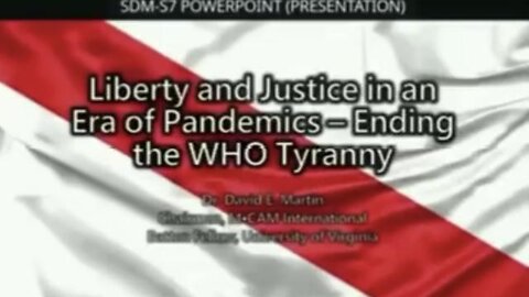 Dr David Martin calls for destruction of the W.H.O. For crimes against humanity