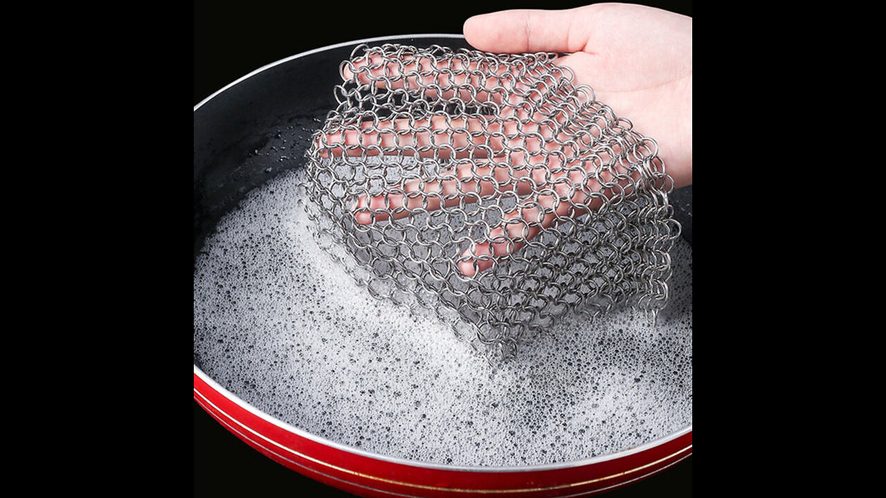 Stainless Steel Scrubbing Pads, Removes Grease, Oil and Dirt Stains (1 Square & 1 Round)