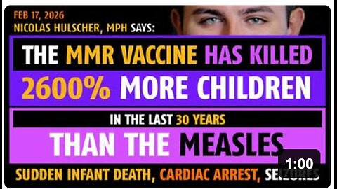 MMR vaccine has killed 2600% more children than measles, says Nicolas Hulscher, MPH