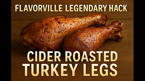 Cider Roasted Turkey Legs with Apple Herb Stuffing