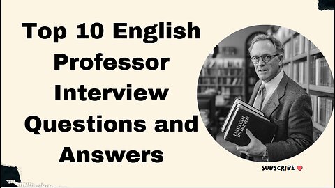 English Professor Interview Questions and Answers #usa