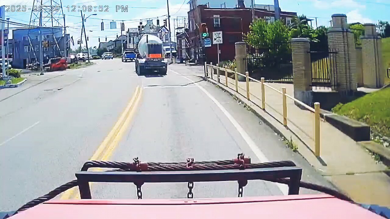 cement mixer vs. pickup