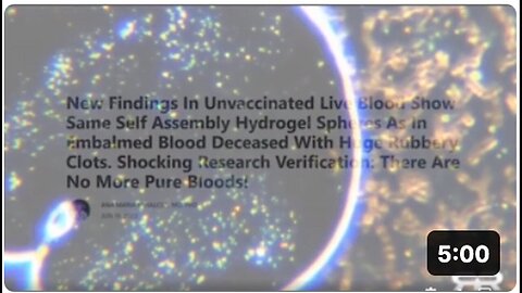 "Unvaccinated Live Blood Displays Same Self-Assembly Hydrogel Spheres, New Study Finds"
