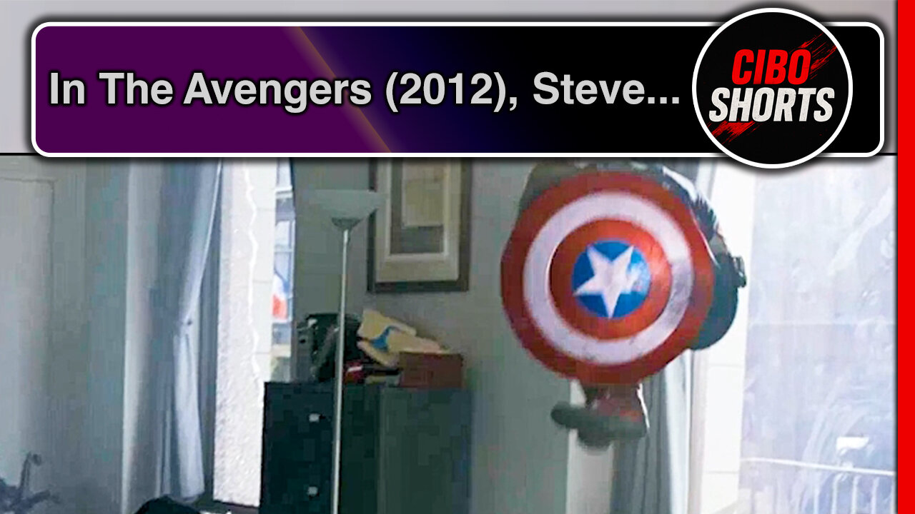 In The Avengers (2012), Steve hiding his entire body behind the shield