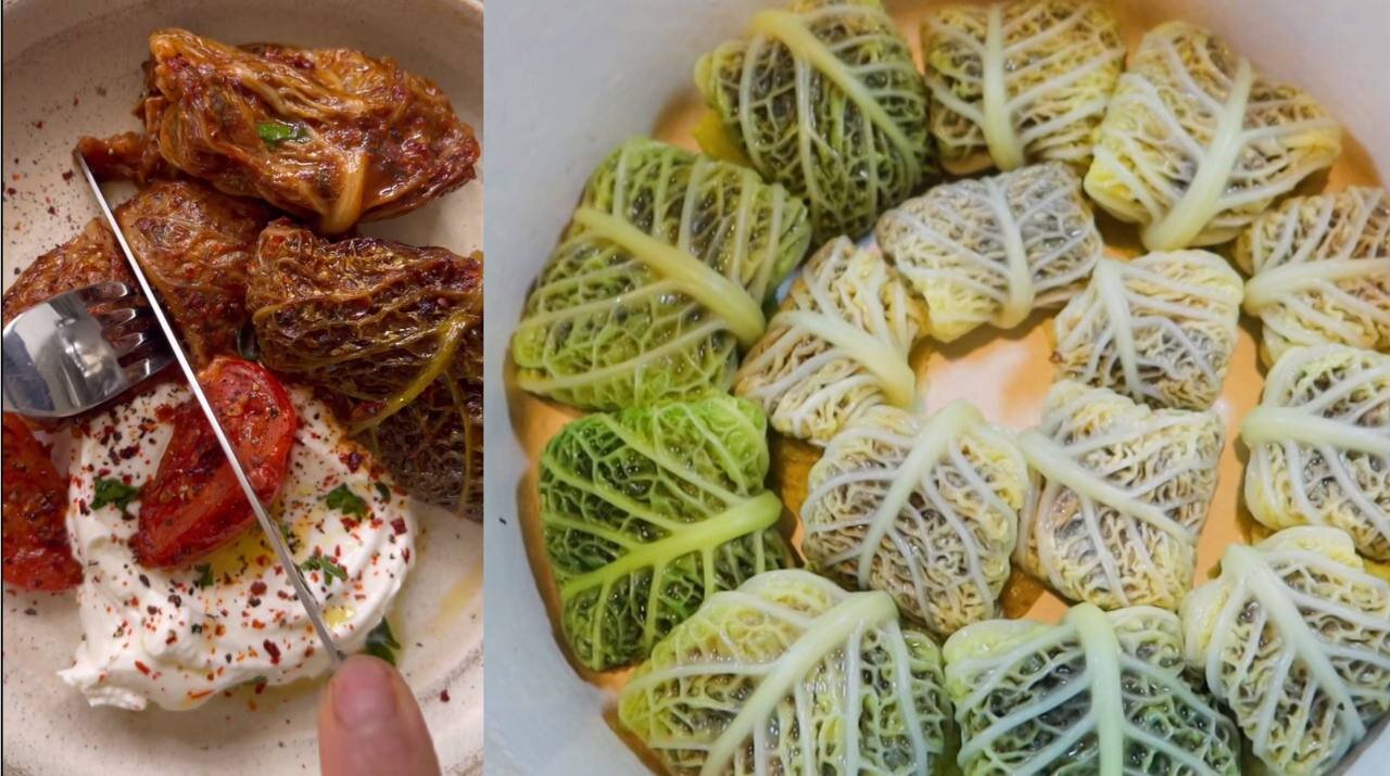 Tangy Cabbage Dolma Turkish & Persian Style Stuffed Cabbage Leaves Dinner Ideas