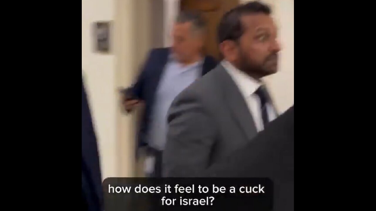 A woman chased down Kash Patel calling him a “CUCK FOR ISRAEL”.