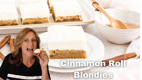 Cinnamon Roll Blondies