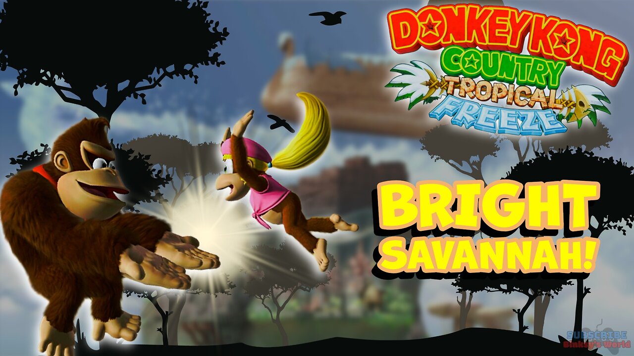 Tropical Freeze: World 3 Bright Savannah - 100% Complete 2 Player Walkthrough (No Commentary). 4K