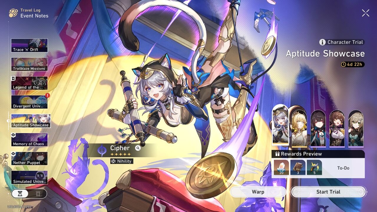 Aptitude Showcase Event - Honkai: Star Rail - Version 3.3 - Phase 2