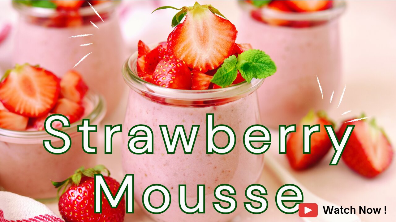 🍓 STRAWBERRY MOUSSE | QUICK and EASY Recipe 🍓