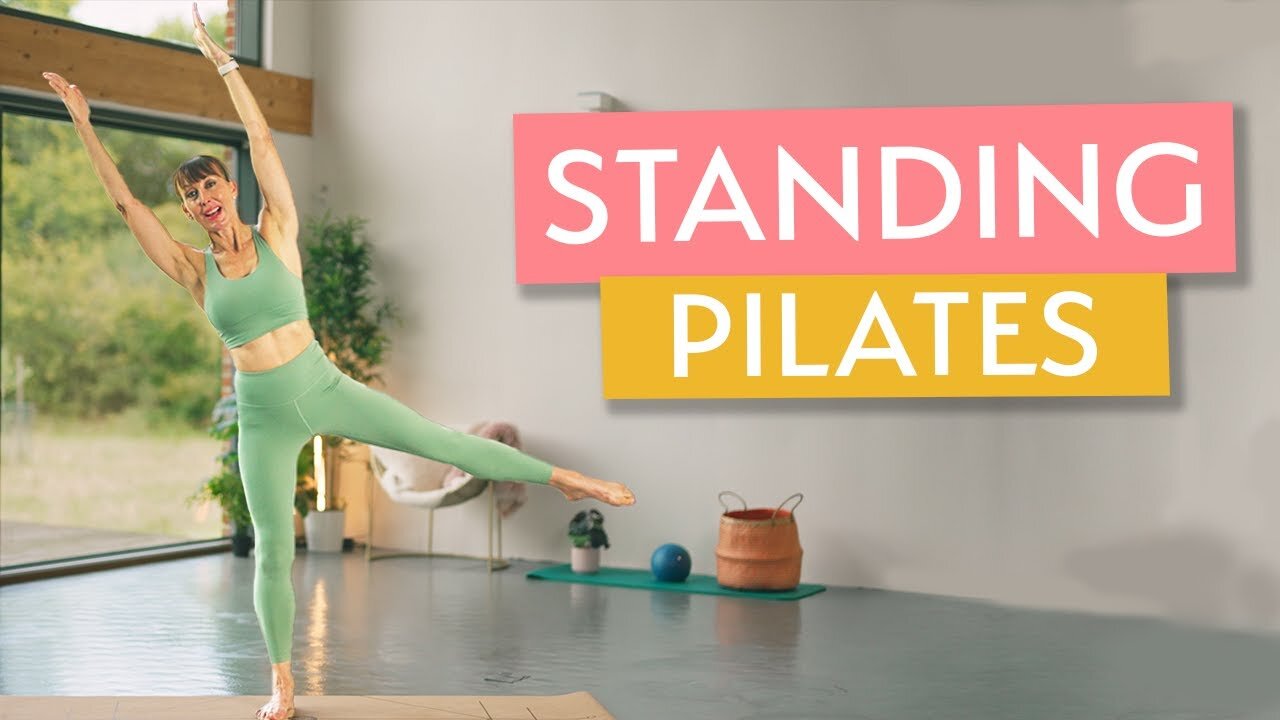 Standing Pilates for Strong Legs, Glutes and Core. Improve Balance & Strength | 10 min Pilate