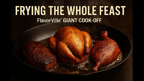 Frying the Whole Feast — Cow, Turkey & Duck in One Pan | FlavorVille™ Giant Cook-Off