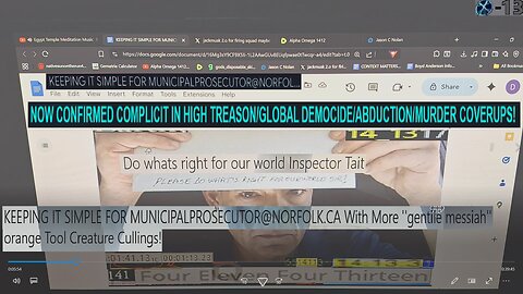 Keeping It Simple For MUNICIPALPROSECUTOR@NORFOLK.CA With More ''gentile messiah'' Creature Culling!