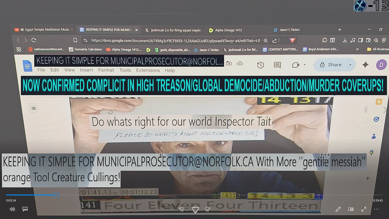 Keeping It Simple For MUNICIPALPROSECUTOR@NORFOLK.CA With More ''gentile messiah'' Creature Culling!