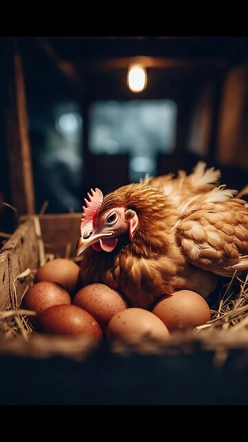 Hen’s Clever Nest Lighting Trick Revealed! 💡✨