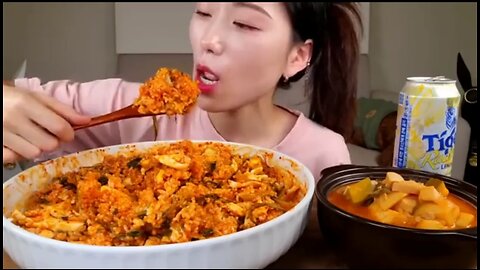 Korean bibimbap Mukbang