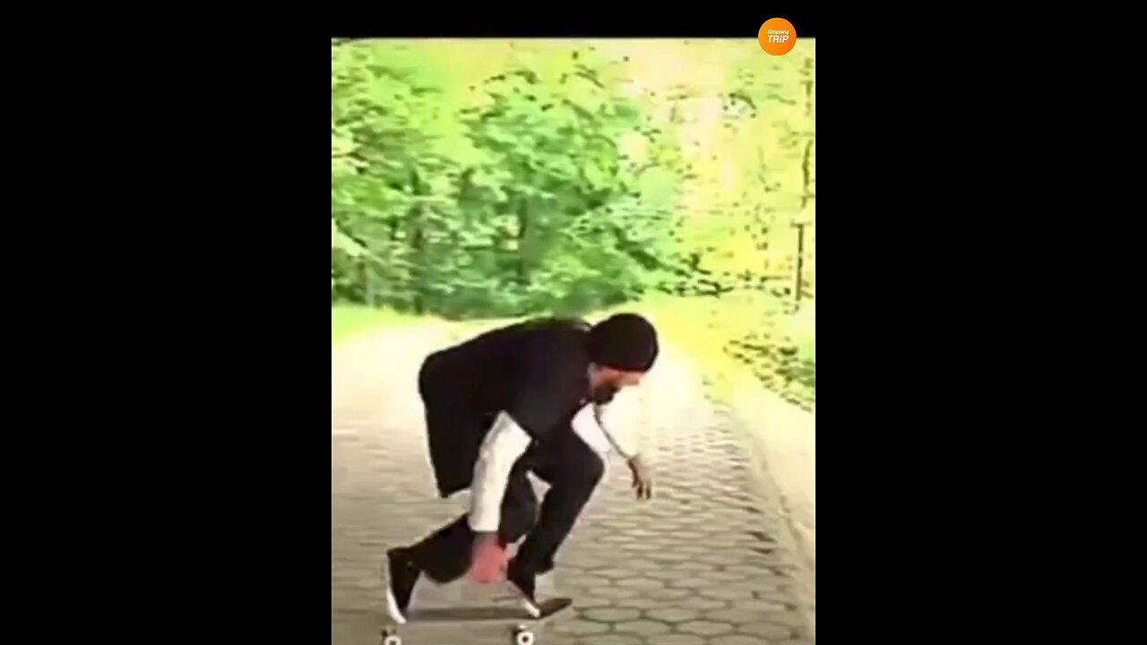 Simplang Trip 239: Downhill skating exhibition ride accidentally fell down to push-ups exercise.