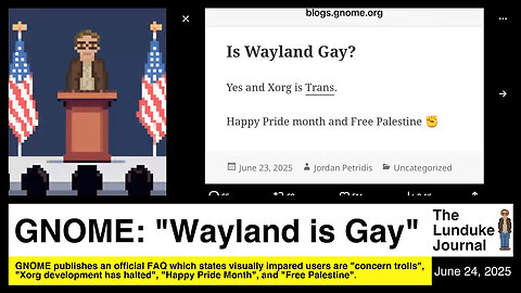 GNOME: "Wayland is Gay"