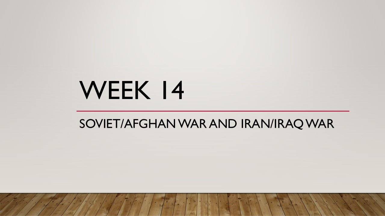 Video of lecture Soviet Afghan War